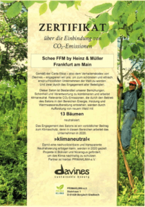 Eco Zertifikat von Davines